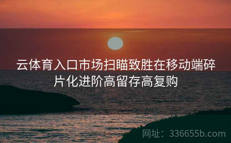 云体育入口市场扫瞄致胜在移动端碎片化进阶高留存高复购