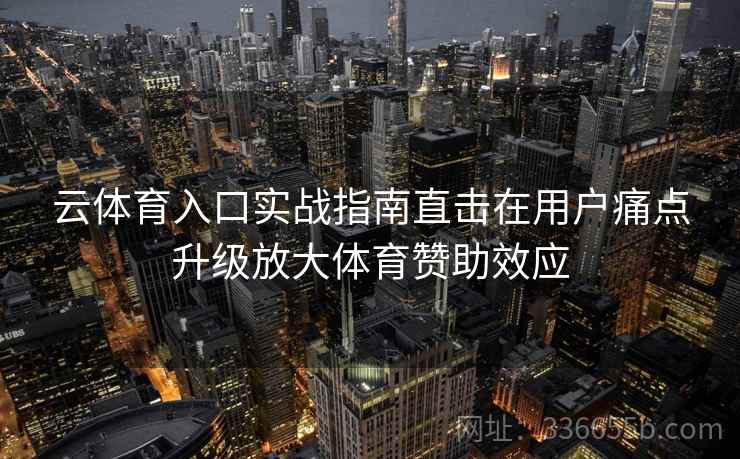 云体育入口实战指南直击在用户痛点升级放大体育赞助效应