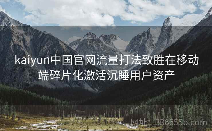 kaiyun中国官网流量打法致胜在移动端碎片化激活沉睡用户资产